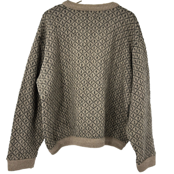 LL Bean Vintage Nordic mens Wool blend fisherman’s Birdseye chunky sweater XL - Picture 2 of 8